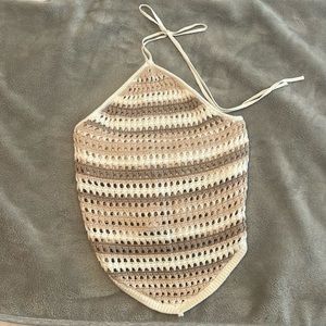 Abercrombie Knit Halter Crop Top